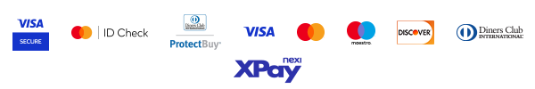 Nexi XPay — λογότυπα καρτών και ασφαλών πληρωμών