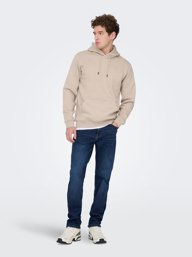 ONSWEFT REG JEAN, Dark Blue Denim — Ολόσωμη μπροστινή όψη σε μοντέλο