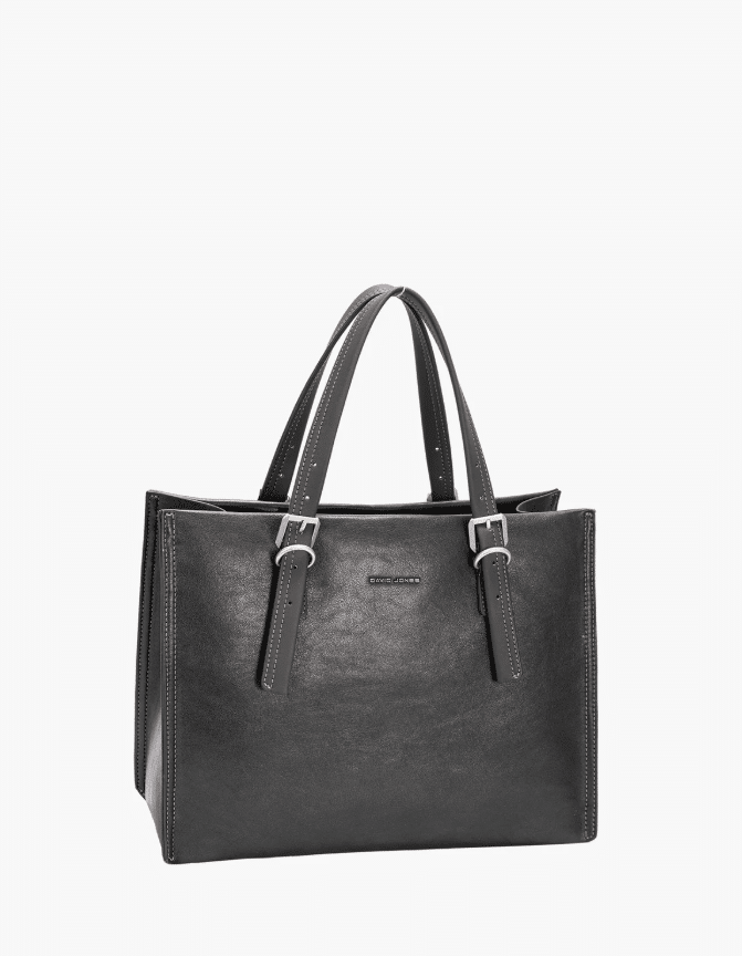 David Jones CM7666 τσάντα χειρός σε μαύρο — μπροστινή όψη