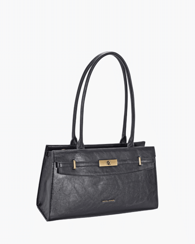 David Jones CM8721 τσάντα ώμου σε μαύρο — μπροστινή όψη